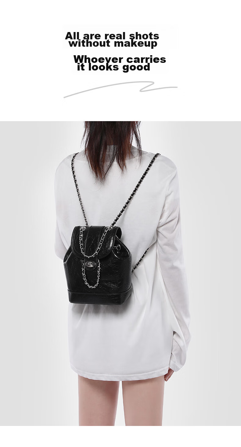 CASSILE Women's Backpack with Chain, Large Capacity Handheld Luxury Backpack, 520 Gift, New Semester Back to School 15
