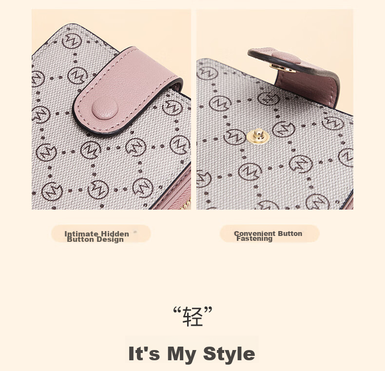 GOLF Card Holder, Women's Fashionable Printed Purse, Contrasting Color Trendy Multi-Card Slots Leather Wallet, Clutch Bag, Birthday Gift for Wome 12
