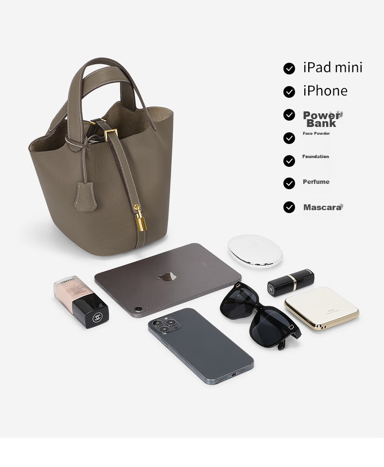 CASSILE Women's Handbag, Luxury Tote Bag with Large Capacity, Practical Water Bucket Bag, Perfect Gift for Wife on May 20th 11