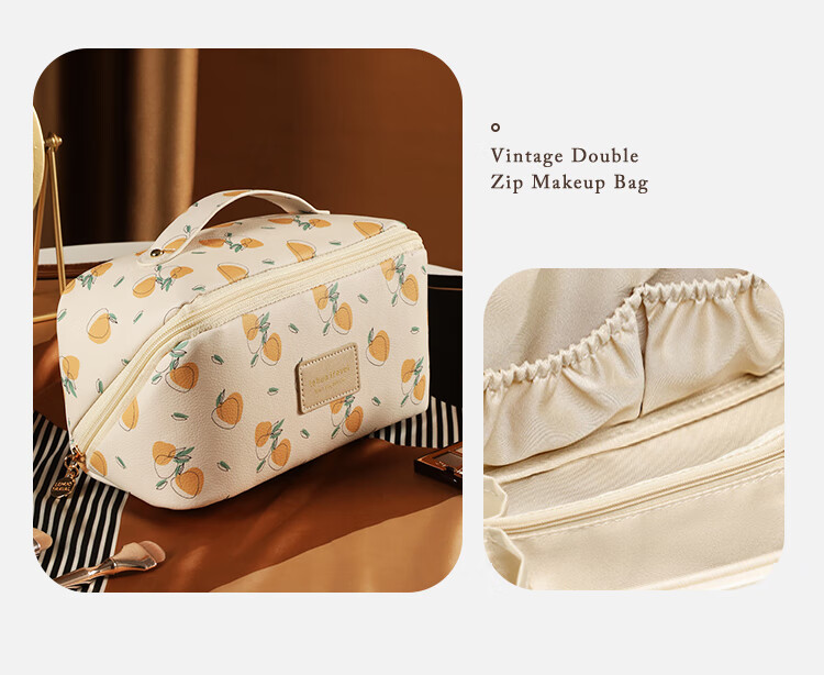 Lehuolvxing Portable Cosmetic Bag for Women, 2026 New Stylish Design, Large Capacity Toiletry And Skincare Organizer, High-End Storage Pouch 9