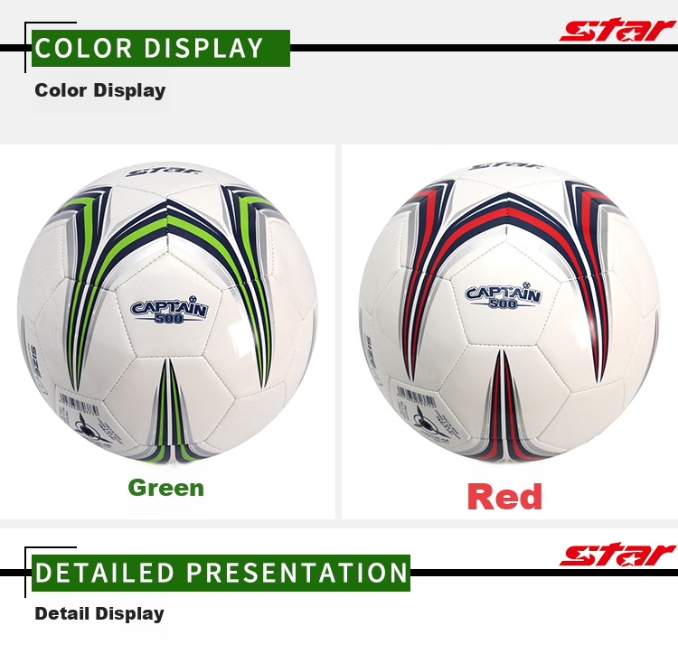 Star Star Soccer Ball Size 4 Standard Adult Student Children Competition Ball PVC Machine-Stitched SB8754C-04 7
