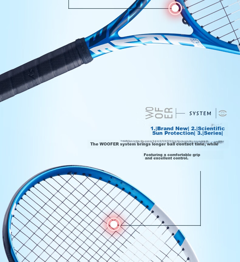 Babolat EVO DRIVE Full Carbon Racket for Beginners, Intermediate Players, College Students, Entry-Level Professional Tennis Racket [Pre-Strung] 3