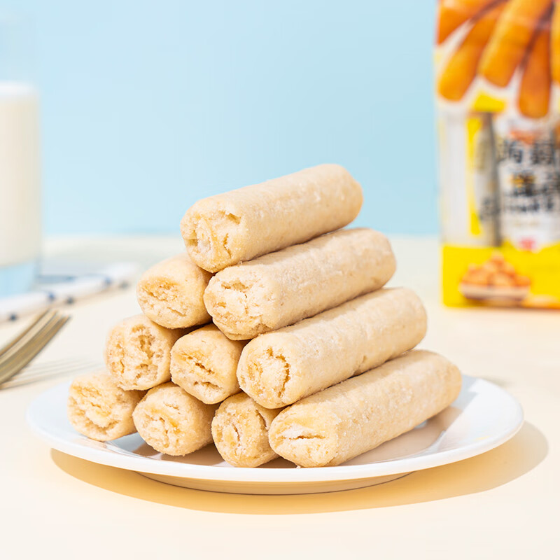 北田中国台湾蒟蒻糙米卷谷物能量棒儿童休闲膨化食品 蛋黄味160g×1袋