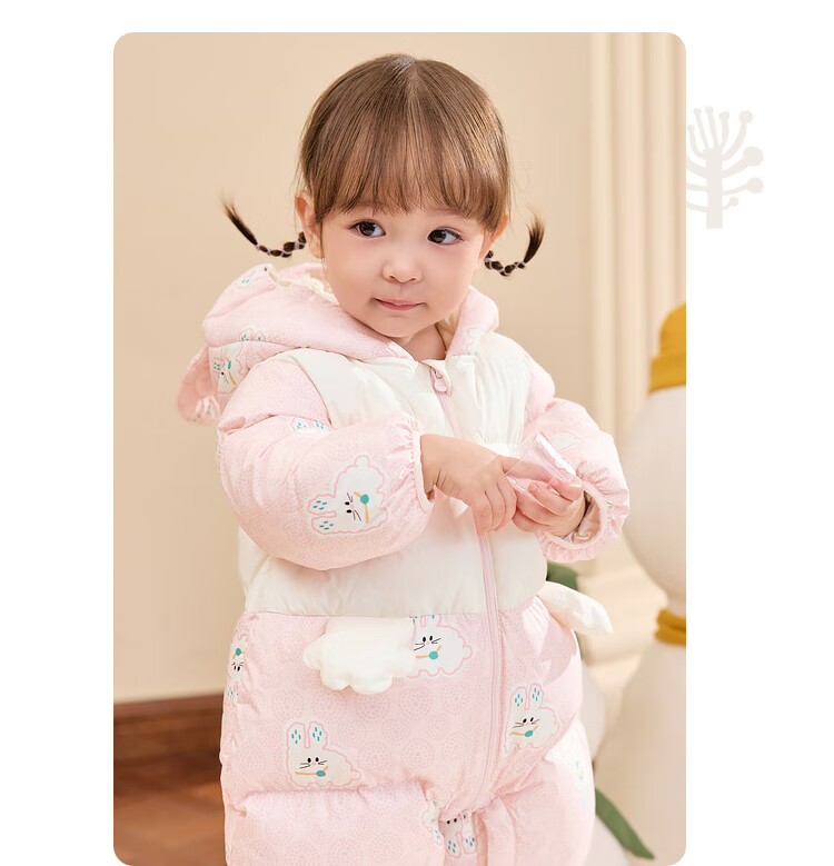 BALABALA Children's Clothing, Baby down Jacket Onesie, New Winter Outfit for Infants, Thickened Warm Romper, Cute Desig 20