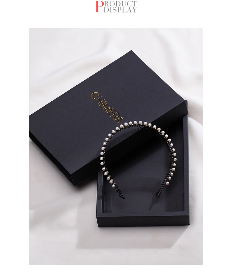 CHIMERA Freshwater Pearl Headband Hairpin for Women, French-Style Bangs Hairband, High-End Hair Accessory, Mid-Autumn Festival Gift 8