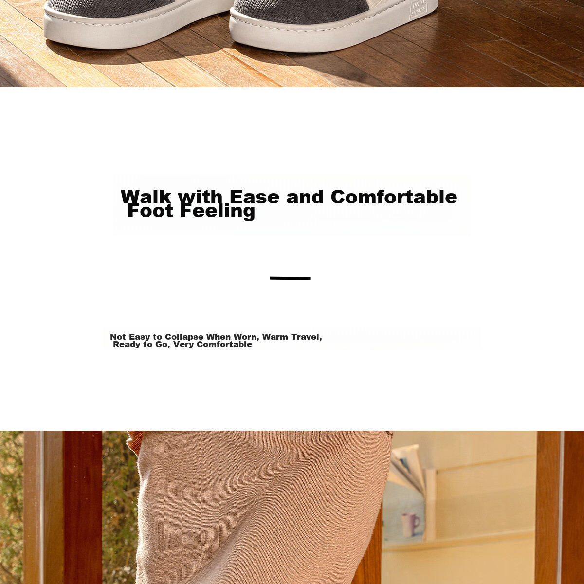 Grace Cotton Slippers for Men, Autumn And Winter Indoor Non-Slip Odor-Resistant Warm Thick-Soled Squishy Feeling Home Slippers for Men in Winter 10