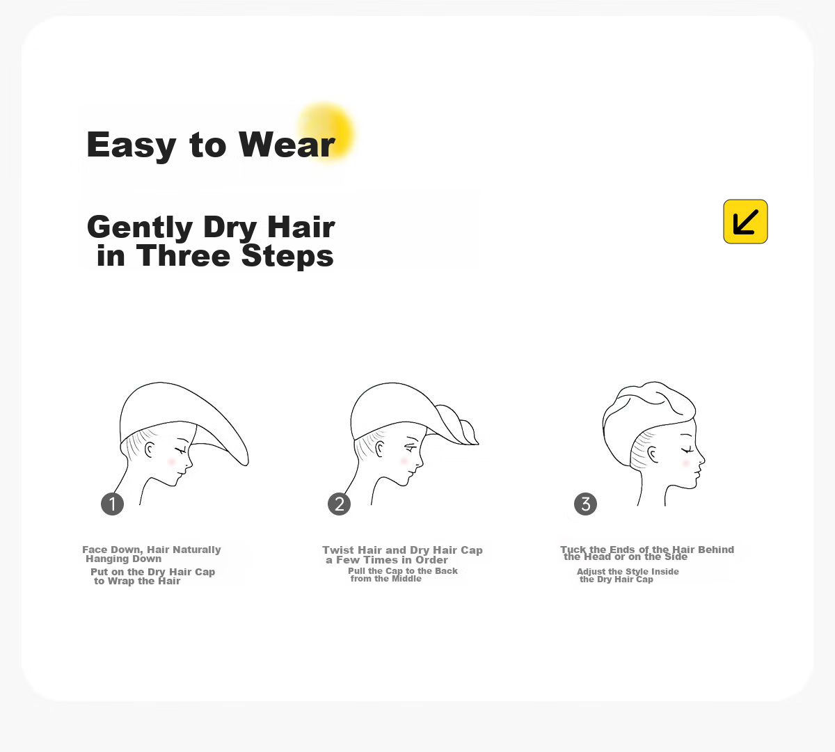 BADIGAO Disposable Hair Towel for Women, Super Absorbent Quick-Drying Hair Wrap, Portable Shampoo Towel, Thick Head Wrap, Shower Cap 15