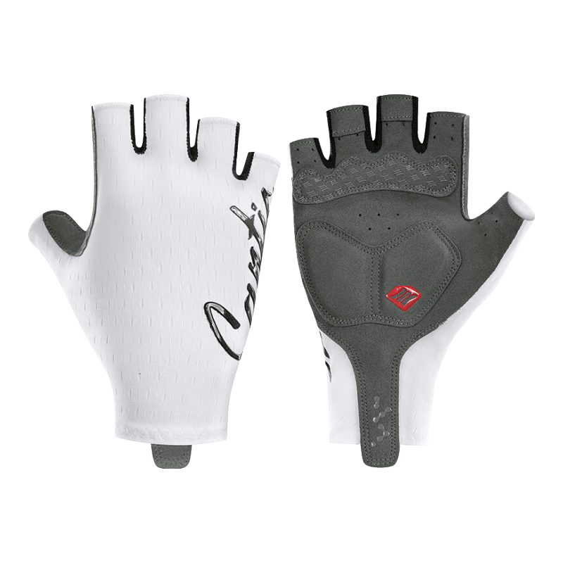 Sendike Spring And Summer Cycling Gloves, Road Bike Short Finger Gloves [Wanxiang], White, XL