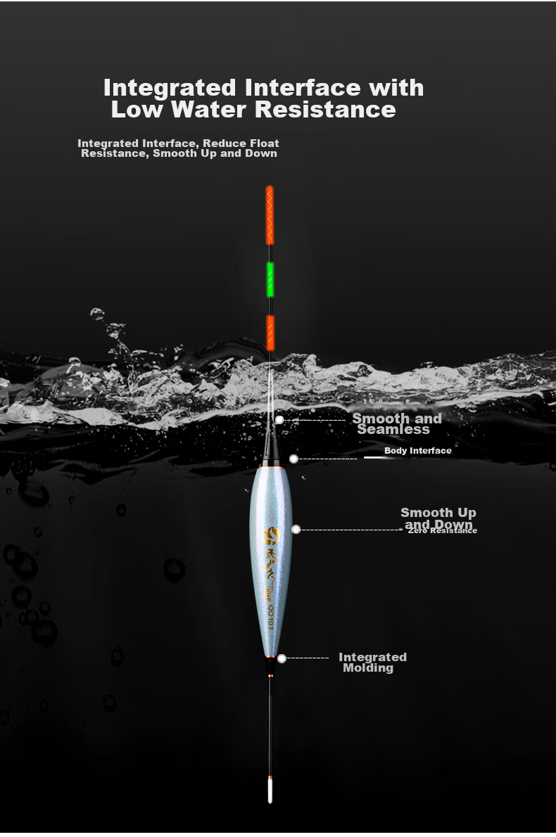 Minjianyiren Shallow Water Night-Luminous Float for Day And Night Use, Night Fishing Electronic Float for Crucian Carp, Highly Sensitive And Eye-Catching Wild Fishing Short Float 4