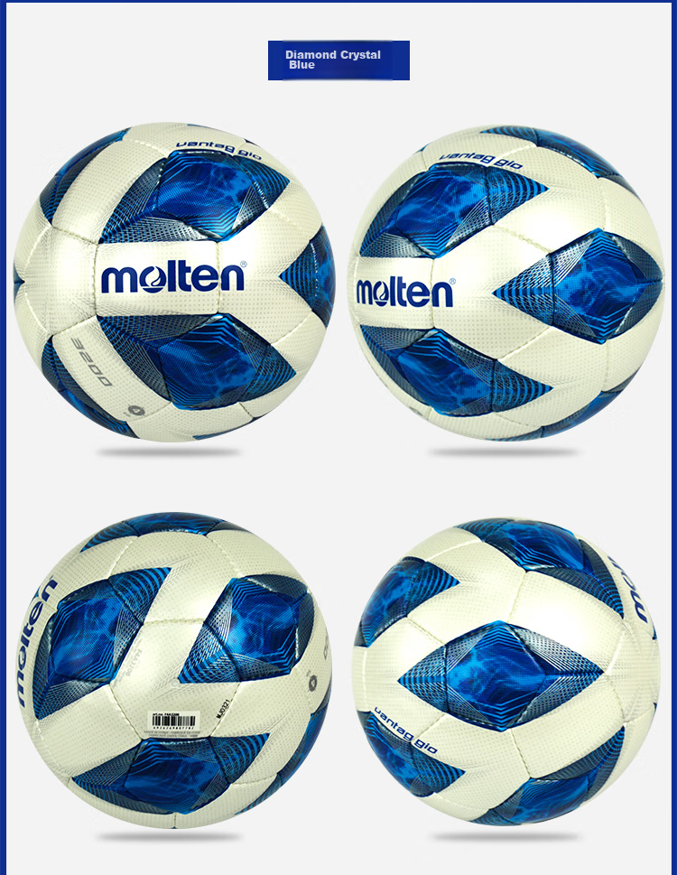 Molten Soccer Ball Size 4 F4A3200-WY Youth, for Ages 5-7, PU Leather, Anti-Sand Air Valve, Universal Soccer Ball 5