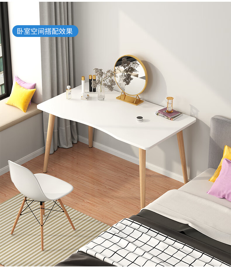 XIAOJIANGCAI Computer Desk, Desktop Laptop Simple Study Table, Home Office Workstation for Bedroom And Study Room 3