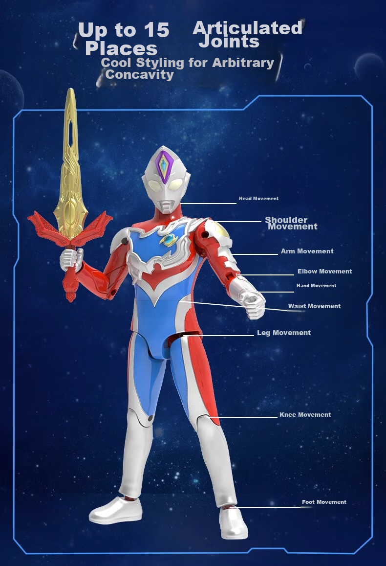 LDCX Dainade Kaijizetao Ultraman Action Figure Set Toy for Boys Children's Birthday Christmas Gift Box 4