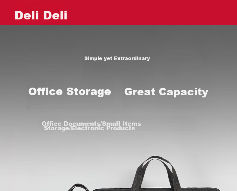 Deli Office Briefcase, Business Document Bag for Men And Women, Professional File Case, Handheld Document Carrier, Portable Folder, P63753 Blue 2