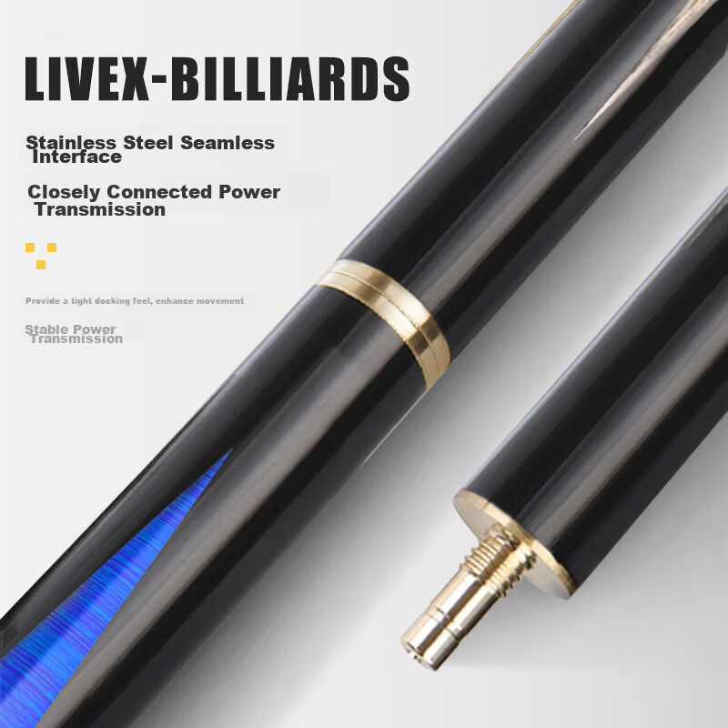 Кий для бильярда LIVEX Blue Arrow, 3/4, 145 см, 18-21 унций, с аксессуарами