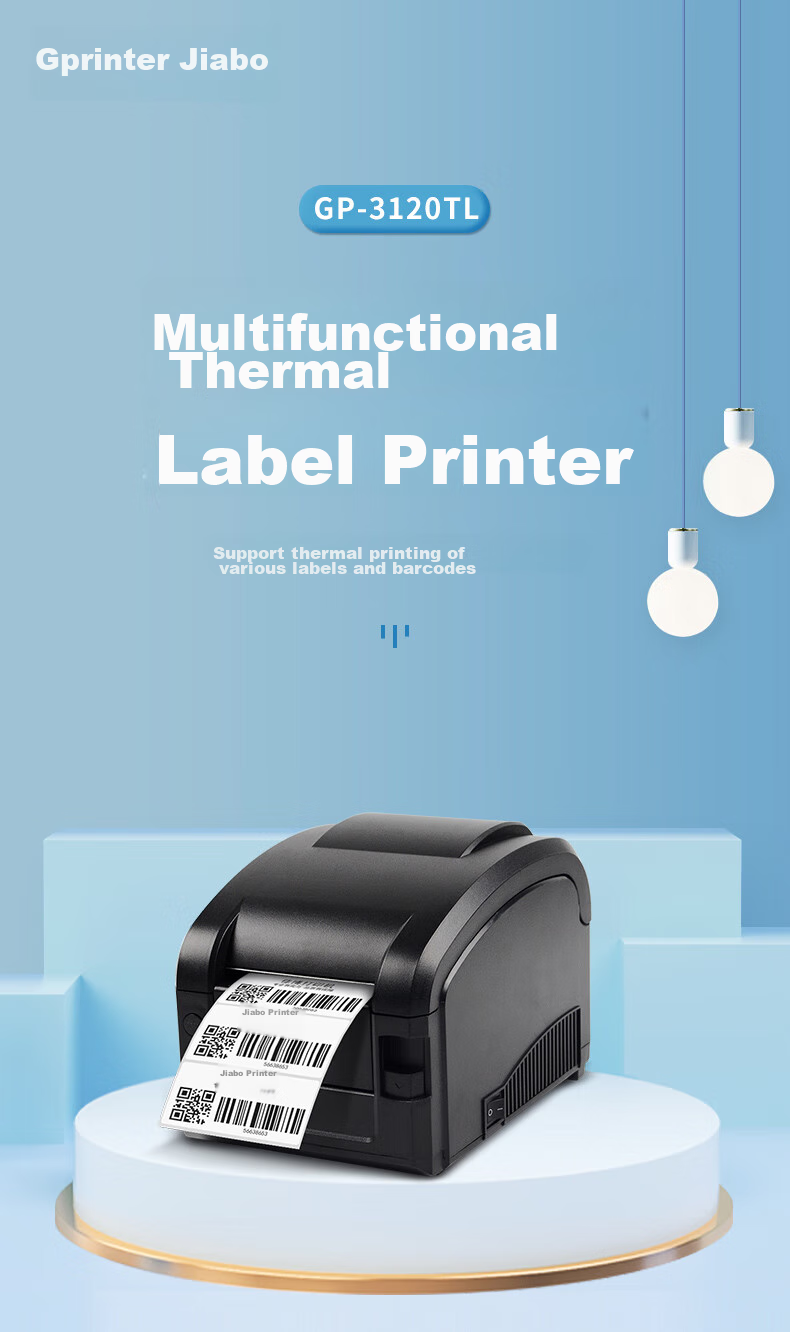 Gprinter GP-3120TL Thermal Label Printer, Computer USB Version, Adhesive Label Machine for Clothing Tags, Bubble Tea Shops, And E-commerce Printing 1