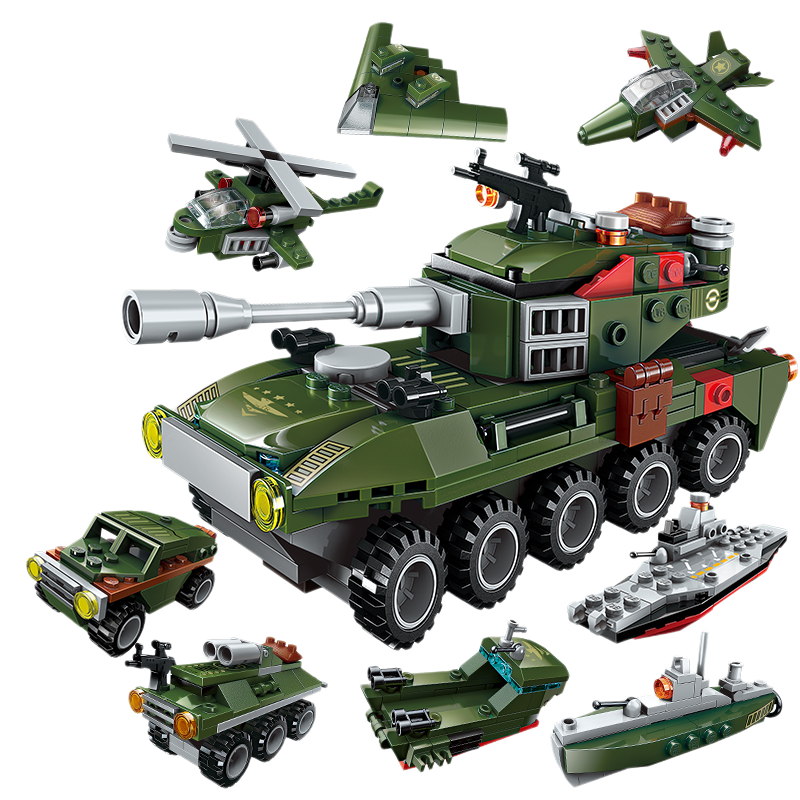 ENLIGHTEN Building Blocks Children's Toy Military Tank Armored Vehicle, Boys' Birthday Gift, QM-09 Model Armored Vehicle