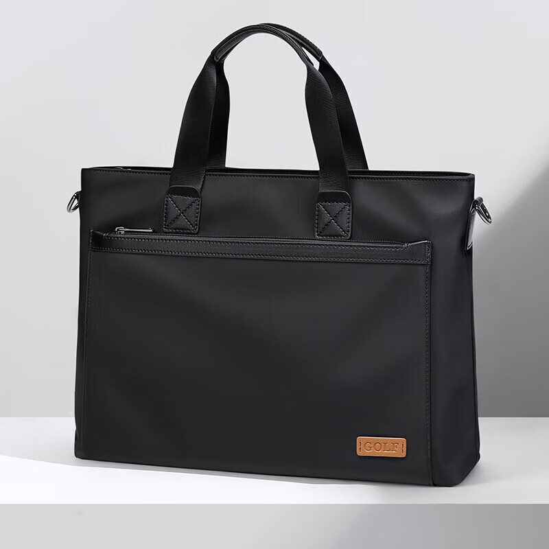 GOLF Business Briefcase for Men, Large Capacity Handbag, 13.3-Inch Laptop Bag, Water-Resistant Horizontal Style Briefcase