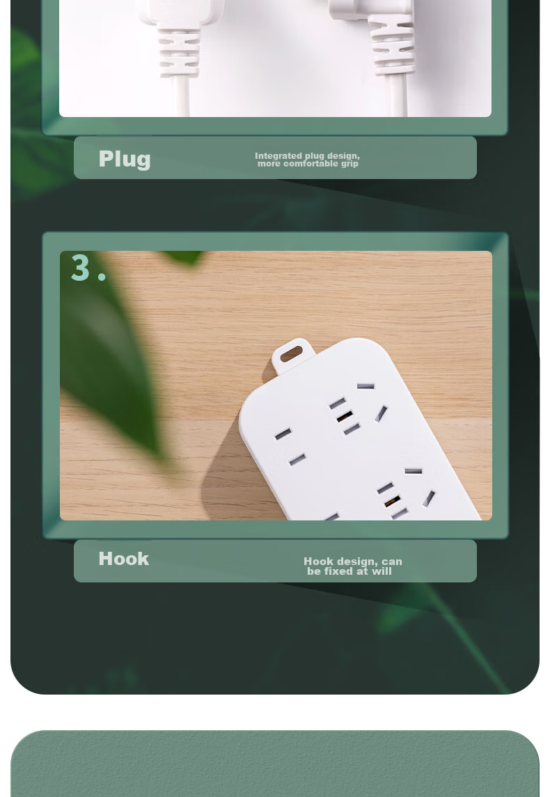 Deli Ya Bai Series National Standard Safe Power Strip/Extension Cord/Surge Protector with Master Switch, 6 Outlets, 3 Meters, 33915(03) 12