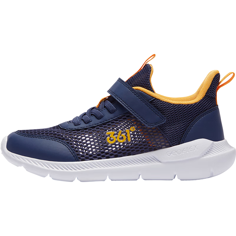 361° Children's Running Shoes, Summer 2026, for Boys And Girls Aged 3-12, Lightweight with Large Mesh Holes, Blue, Size 38