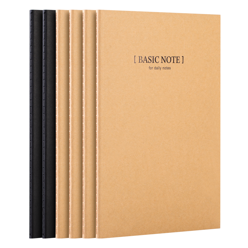 Deli 6 B5/40 Sheets Kraft Paper Stitched Soft Notebook/Office Journal/Diary Stationery Notebook Student Notebook P033459