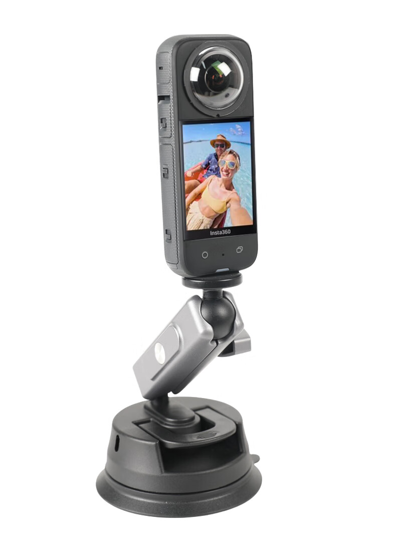 Qiye Car Suction Cup Mount Compatible with Insta360 X4 Panoramic Action Camera, Instax5 Accessories, X3 Car Roof Window, X5 Ceiling Fixed Windshield Mount for Sedans 7