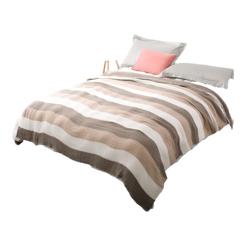 KING SHORE Class A Pure Cotton Five-Layer Gauze Towel Blanket, Washable Air Conditioning Quilt, Multifunctional Nap Cover Blanket, One Piece