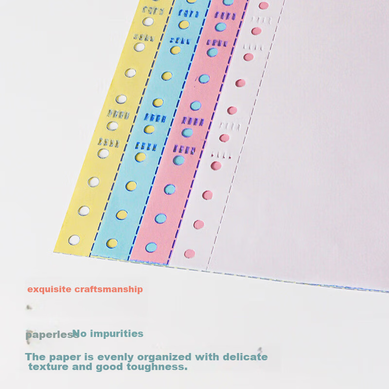 科林(kelin)红科林打印纸 五联三等分针式可撕边电脑打印纸 彩色(白红蓝绿黄)1000页/箱241-5-1/3CS	