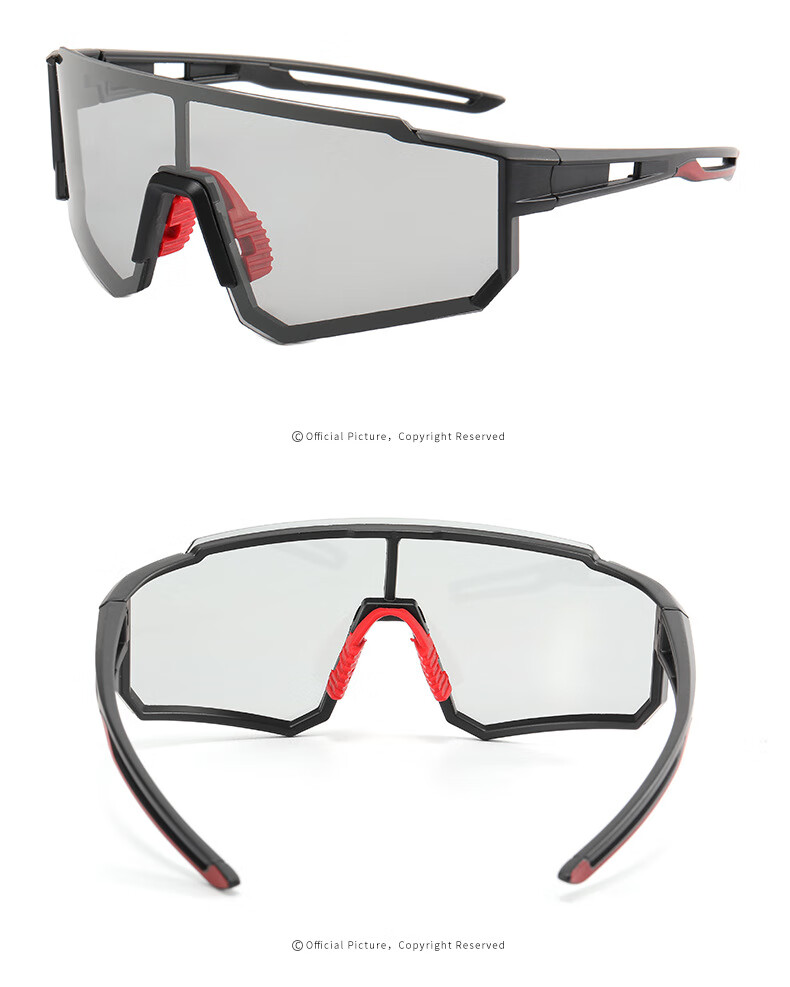 BIKEBROS Polarized Cycling Glasses with Prescription Lenses for Men And Women, Sports Outdoor Windproof Sandproof Bicycle Glasses for Fishing Trips Travel High Definition Glasses [Polarized Black Frame with Red Coating] 13