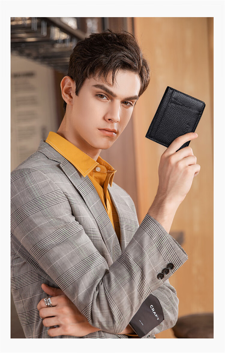GOLF Card Holder, Men's Top-Grain Leather Driving License Holder, Multi-Card Slots for Women, Bank ID Card Holder, Ultra-Thin Card Sleeve 13