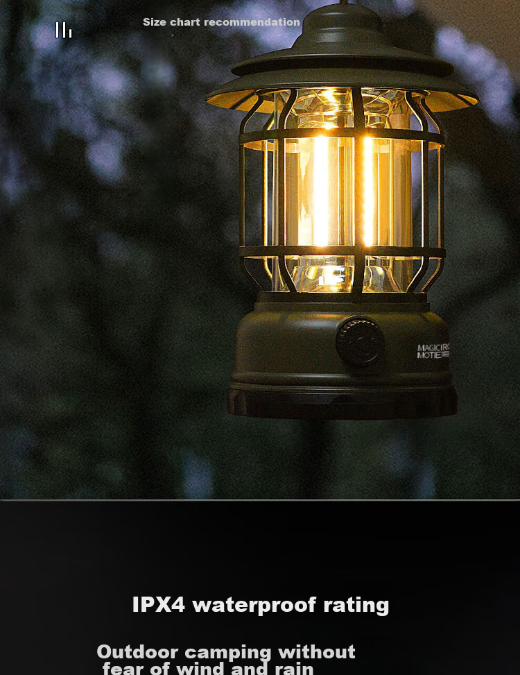 MOTIE Retro Camping Light, Illumination Lamp for Tent Atmosphere, Outdoor Camping Handheld Hanging Lamp, LED Long-Lasting Lantern Equipment 10