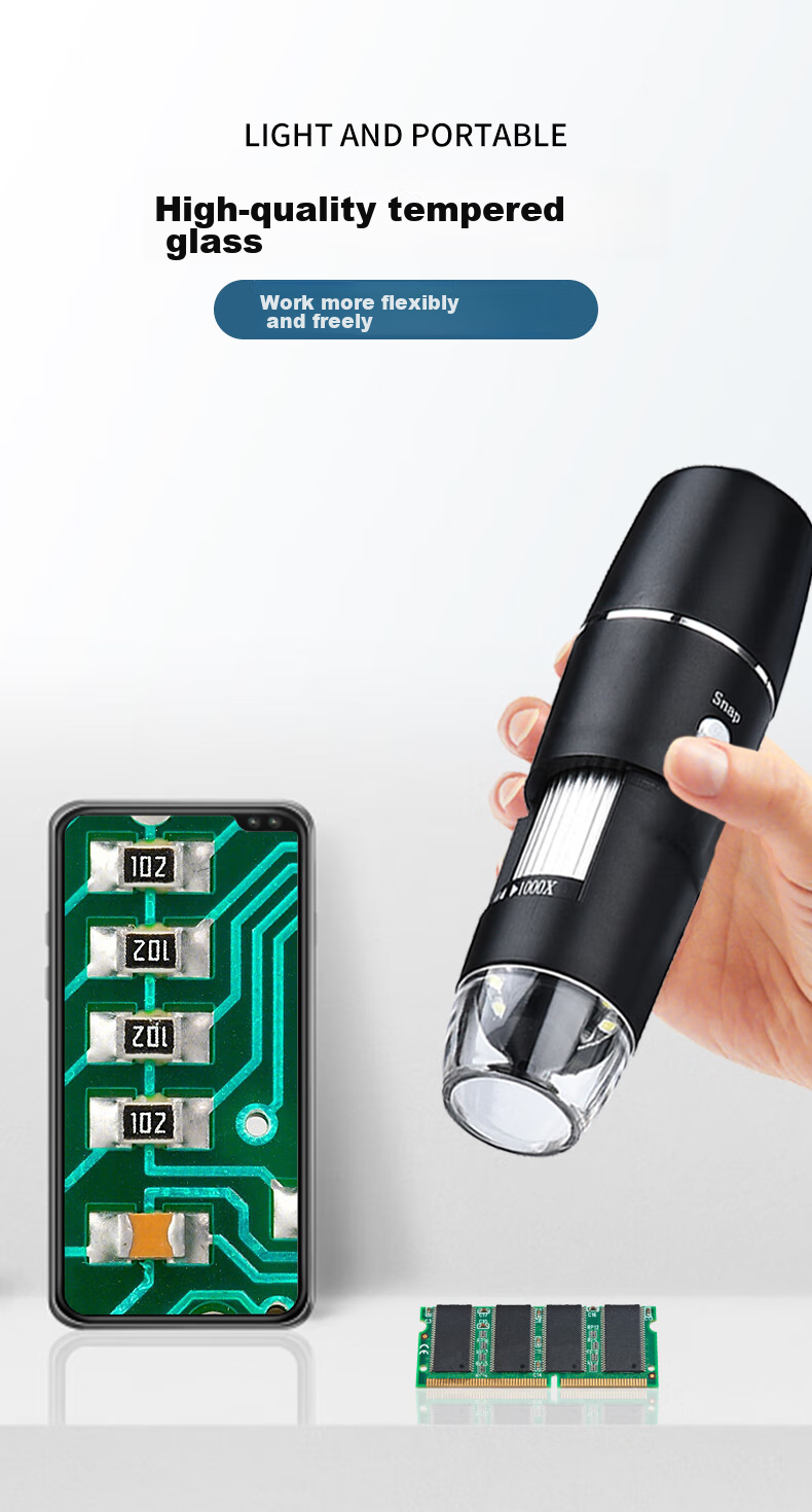 MIXOUT Digital Microscope, Electronic Magnifier, WiFi Connection to Smartphone for Photography And Video Recording, Industrial Circuit Board Repair 8