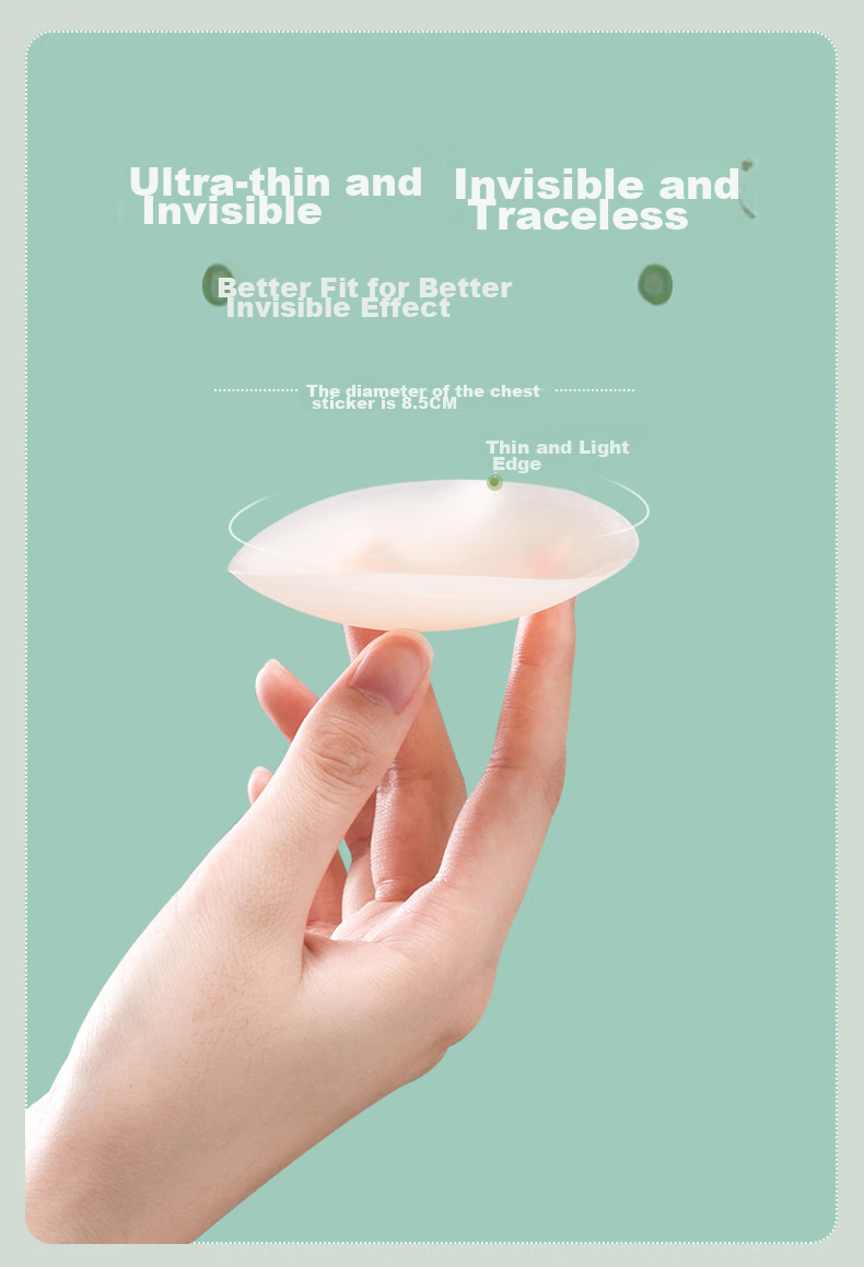 LangSha Silicone Breast Pads, Sexy Nipple Covers, Invisible Thin Breathable Bra, Ultra-Thin Anti-Exposure Camisole, Seamless Breast Stickers 10