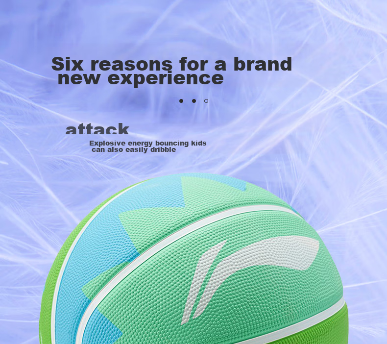Li-Ning Basketball, Indoor And Outdoor Use, Suitable for Cement Courts And Rubber Outdoor Courts, Size 7 Basketball, LBQK697-4 7