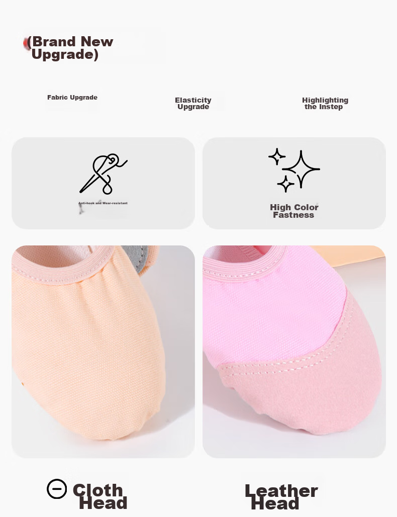 Zhiyouban Adult Dance Shoes, Ballet Professional Practice Shoes for Women, Soft Sole, Slip-On, Children's Dance Shoes for Men, Black Body-Shaping Cat Paw Shoes 3