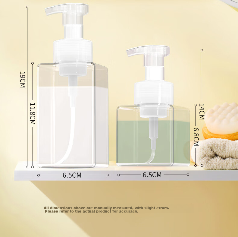 Chense Foaming Bottle, Foam Hand Soap Dispenser, Pump Mousse Bottle, Shampoo And Shower Gel Empty Bottle, Foaming Bottle 13