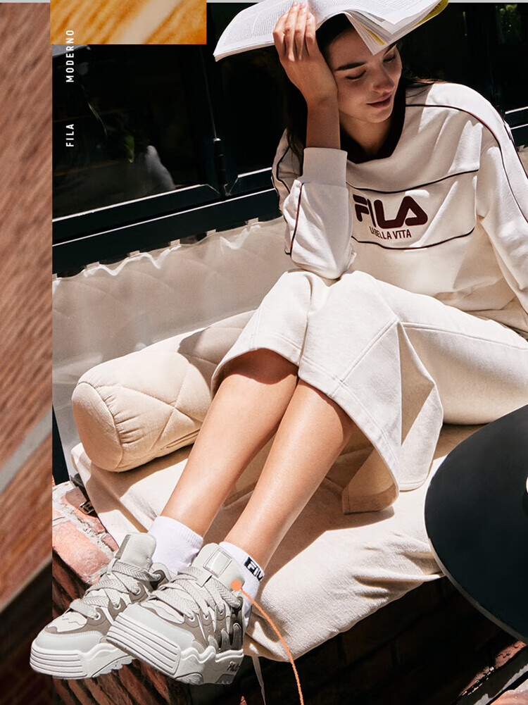 FILA Official Women's Shoes, ROSETTA Modern Sneakers, Colorful Shoes, Platform Shoes, Fashionable Casual Shoes 6
