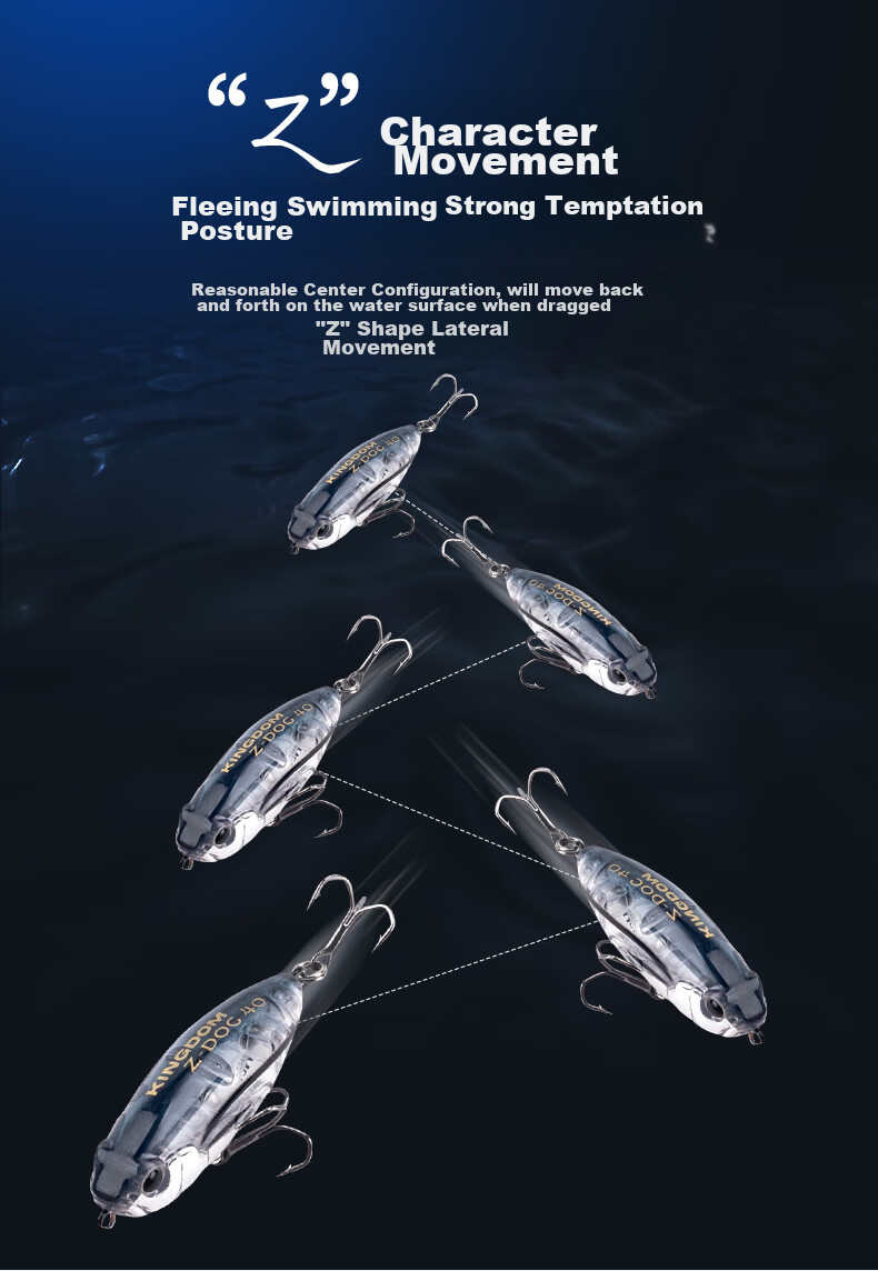 Guowangluya Lure Fishing Bait Set: Micro Fish-Shaped Dog Lure, Surface Floating Pencil Lure for Long-Distance Casting, Freshwater Topmouth Culter Bait 3
