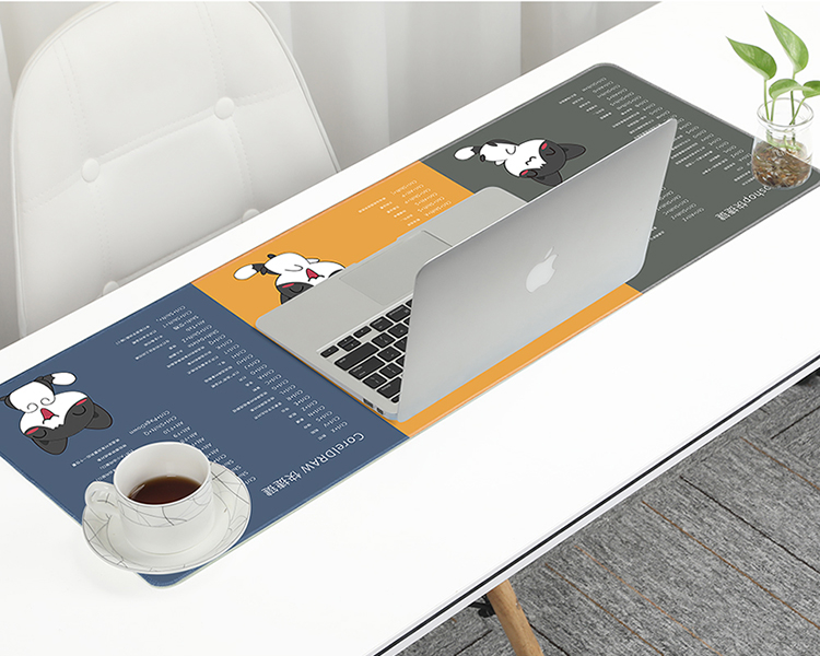 Biyoumei Rubber Keyboard Mouse Pad Desk Mat Thickened Large Student Office Computer Desk Mat PR Shortcut Keys Version 90*40*0.3cm 13