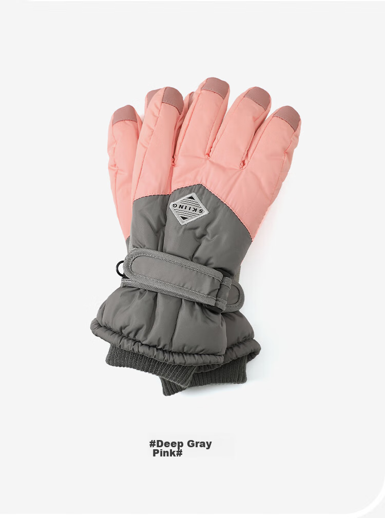 MISSION UV Women's Ski Gloves, Thickened And Fleece-Lined for Winter, Windproof, Cold-Resistant, Water-Repellent, Suitable for Cycling in Autumn And Winter, Touchscreen Compatible, Warm Gloves 12
