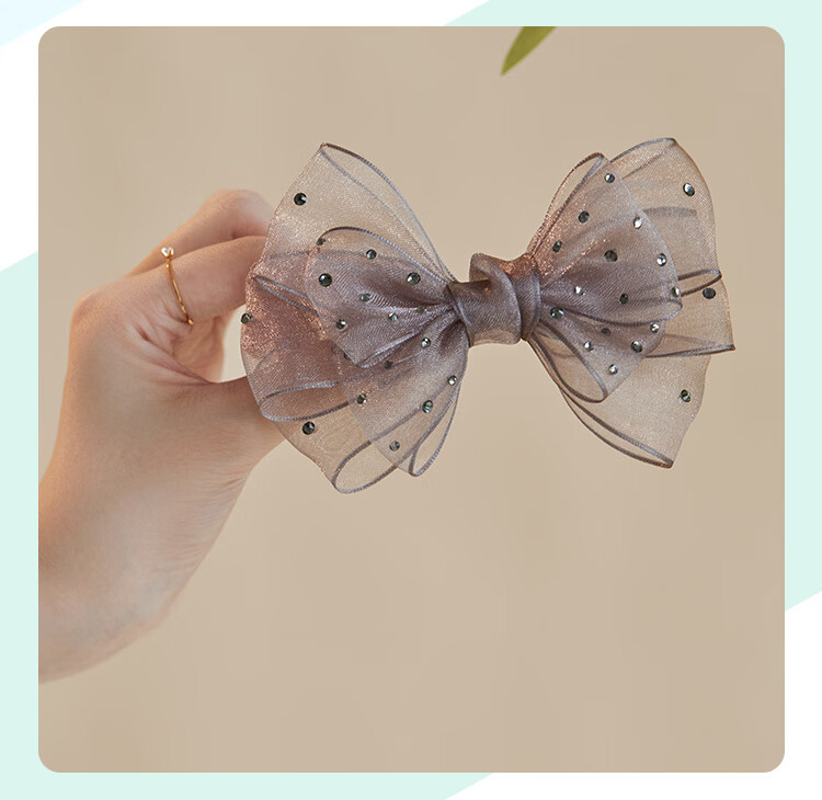 CHIMERA Korean Organza Bow Hair Clip, Ponytail Barrette, Half-Up Hairpin, Hair Accessory for Women, Mid-Autumn Festival Gift 28