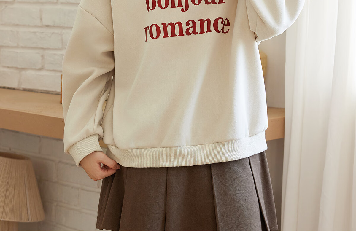 Halo Queen Women's Sweatshirt, Spring And Autumn American-Style POLO Collar, Trendy Letter Print, Loose Casual Pullover, New Product H143W1034 29
