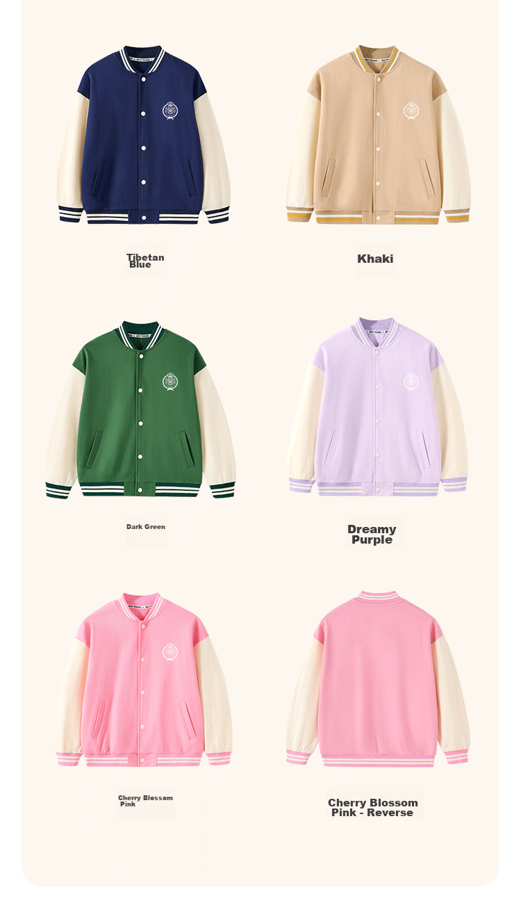 Classic Teddy Children's Jacket, Boys And Girls Baseball Coat, Outerwear for Older Kids, Autumn Outfit, Pink, Size 110 10