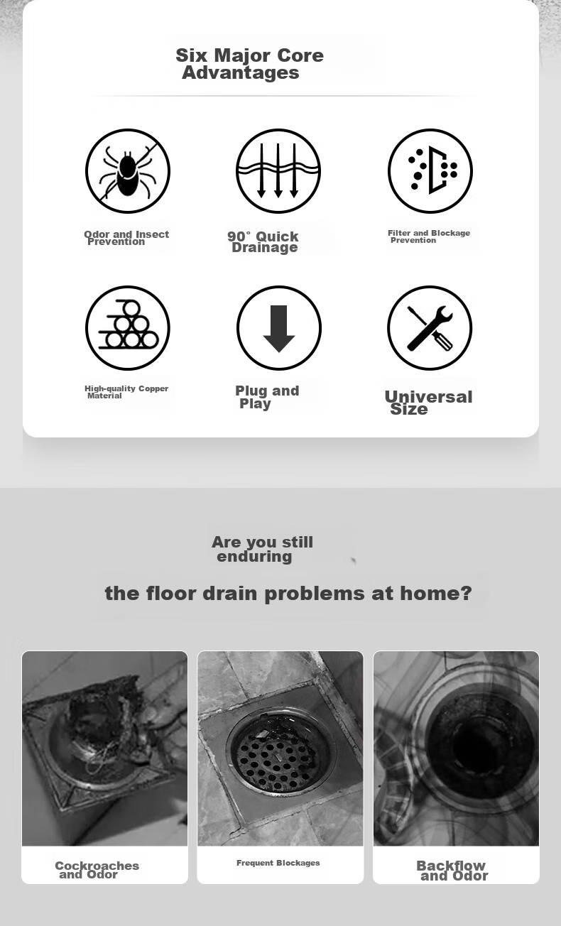 SUPOR Washing Machine Drain Pipe Three-Way Connector, Triple Drainage Pipe, Sewer Anti-Odor And Anti-Overflow Special S 3