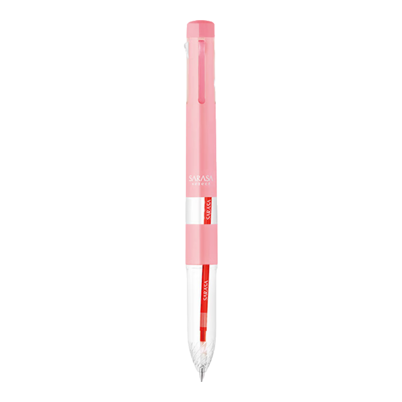ZEBRA 5-Color Multifunctional Pen Barrel, SARASA Series Colored Gel Pen Barrel (Refill RNJK5), S5A15 Coral Pink Barrel (Buy One Get One Free)