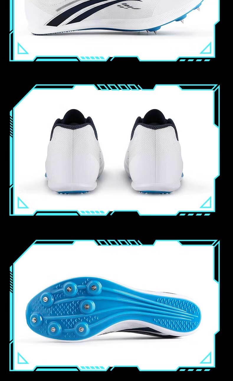 Wolandi Lightning 911 Black Base Spike Shoes, Thick-Soled Sprinting Track And Field Spikes, Physical Education Exam Shoes, Rimmuoying, Size 38 17
