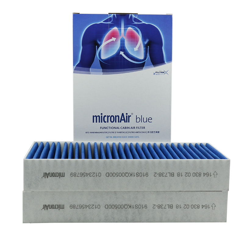 MICRONAIR Blue Lung Air Conditioning Filter Element BL738-2, Suitable for Mercedes-Benz GL320, GL350, GL450, ML300, R300