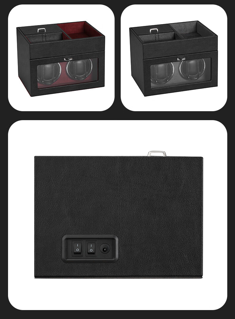 DUOJINJIANG Dual-Position Magnetic Anti-Magnetic Silent Watch Winder with Imported Movement, Moisture-Proof Storage Box for Watches, AI Smart Watch Care Device 7