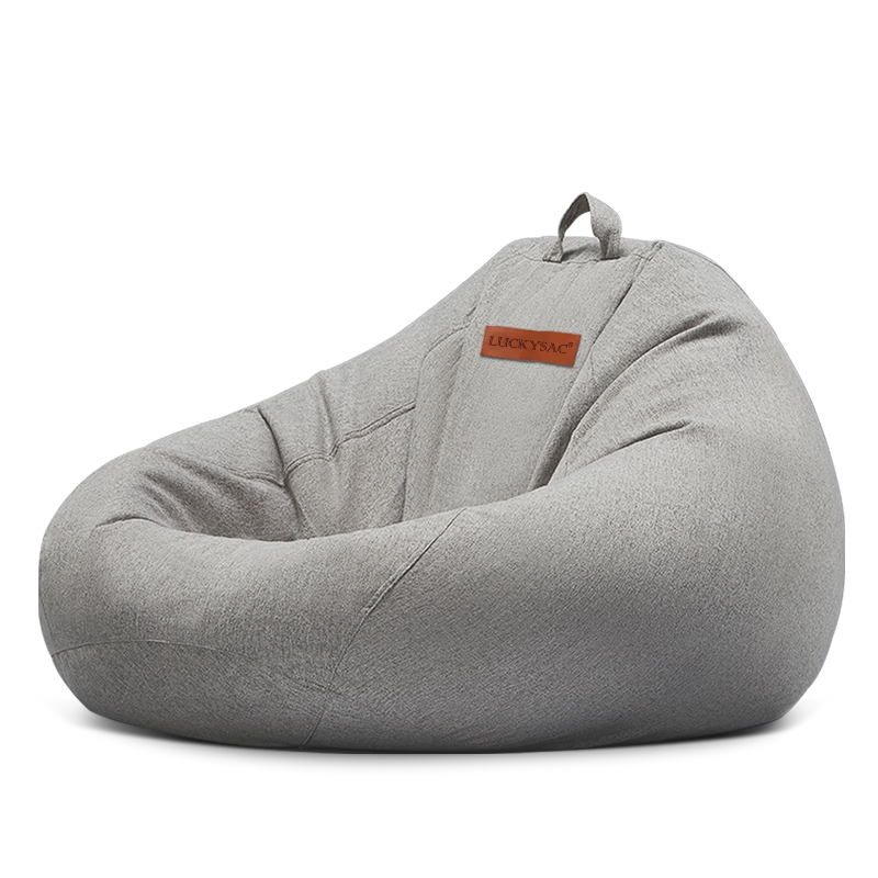 LUCKYSAC Lazy Bean Bag Sofa EPP for Small Apartments, Balcony, Bedroom, Living Room, Single Small Sofa Chair, Standard Model in Gentleman Gray