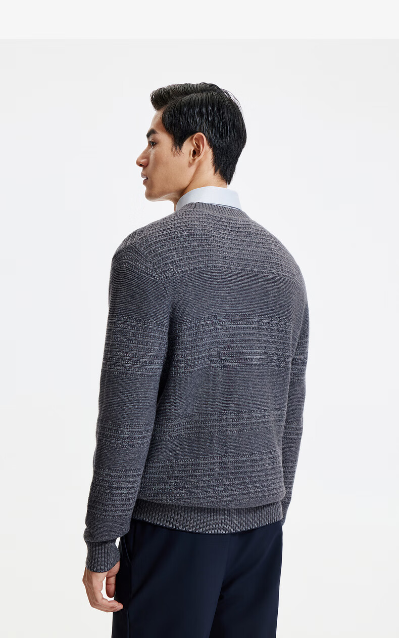 Goldlion Men's Simple Half-Zip Casual Knit Sweater with Cashmere/Wool, Fall/Winter 2025 4