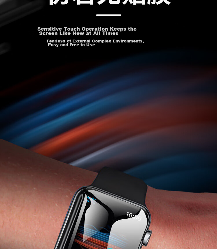 ESCASE [Two-Pack] Apple Watch Screen Protector Compatible with S8/SE2, Universal for Apple Watch 7/6/5/4, 41/40mm Full Coverage Anti-Scratch Anti-Fingerprint Hydrogel Soft Film 11